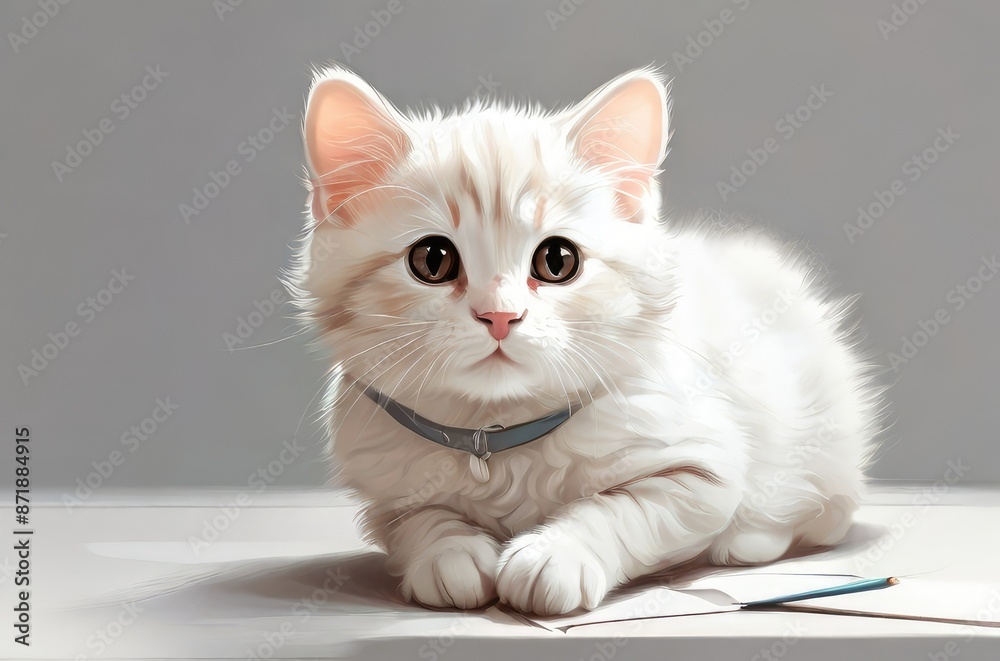 Obraz premium white persian cat