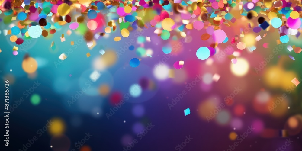 Naklejka premium Celebration Confetti Rain