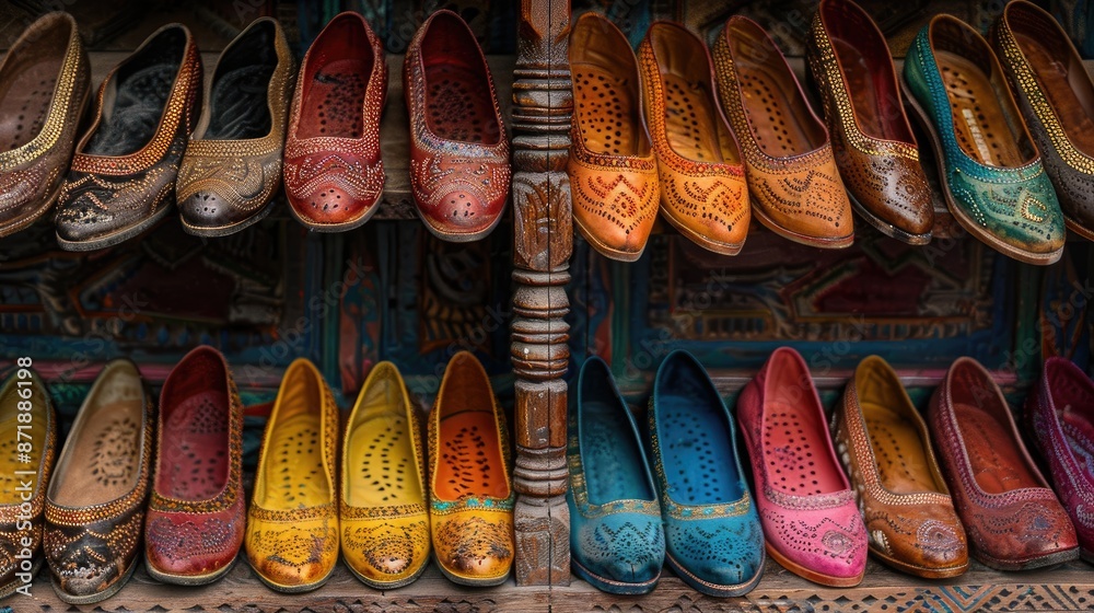 Assortment of shoes on the showcase of a shoe store. Diverse Array of Shoes on Display. Footwear Showcase Mix of Fashionable Styles Assortment of shoes on the showcase of a shoe store. Diverse Array of Shoes on Display. Footwear Showcase Mix of Fashionable Styles
