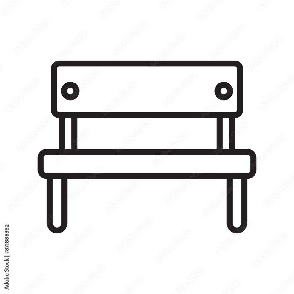 Bench linear logo mark in black and white Bench linear logo mark in black and white