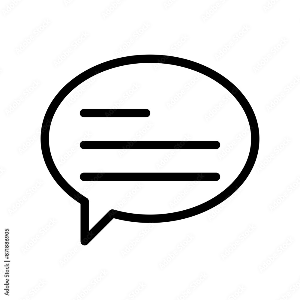 Comment linear logo mark in black and white Comment linear logo mark in black and white