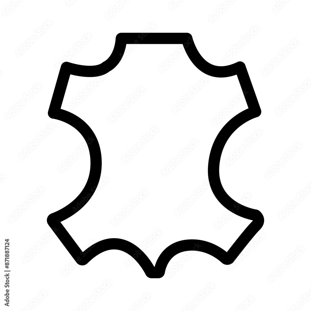 Leather linear logo mark in black and white Leather linear logo mark in black and white