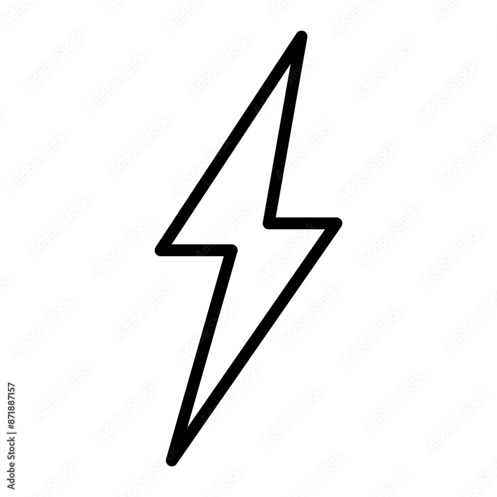 lightning bolt linear logo mark in black and white lightning bolt linear logo mark in black and white