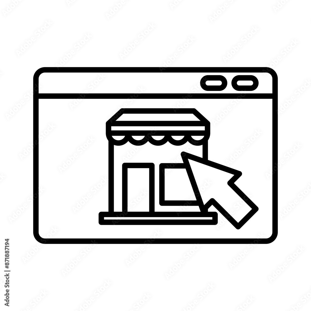 Marketplace linear logo mark in black and white Marketplace linear logo mark in black and white