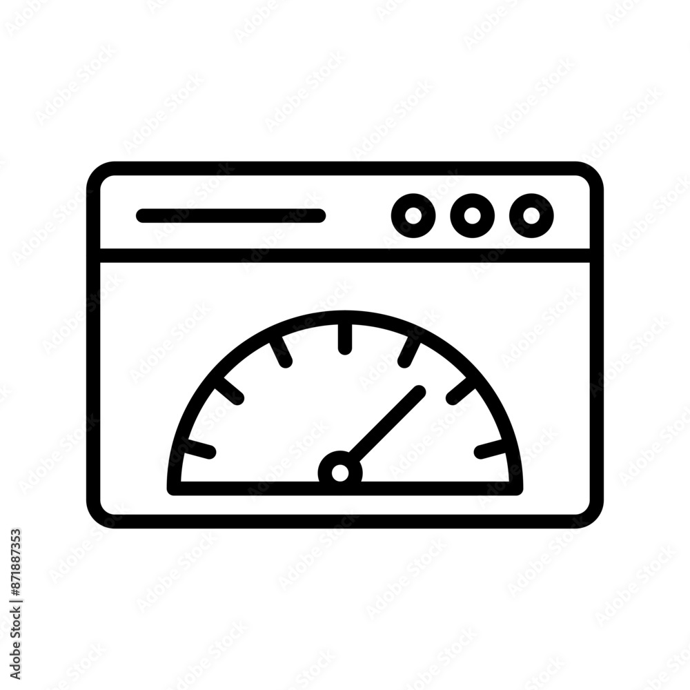 Page speed linear logo mark in black and white Page speed linear logo mark in black and white