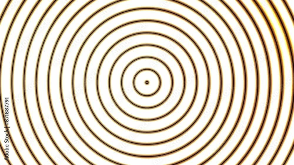 Striking golden circular concentric pattern with radiating lines creating a hypnotic visual effect, perfect for backgrounds or abstract design elements Striking golden circular concentric pattern with radiating lines creating a hypnotic visual effect, perfect for backgrounds or abstract design elements
