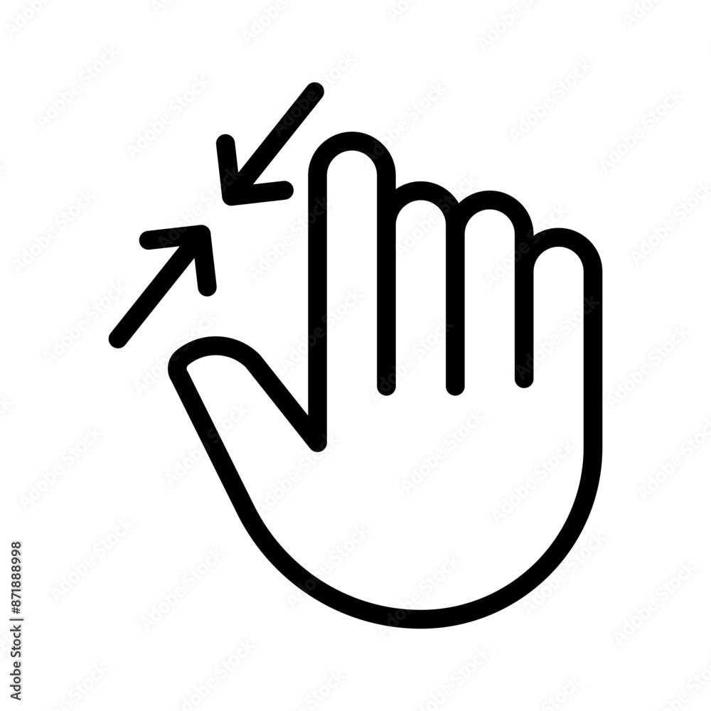 Zoom Gesture linear logo mark in black and white Zoom Gesture linear logo mark in black and white