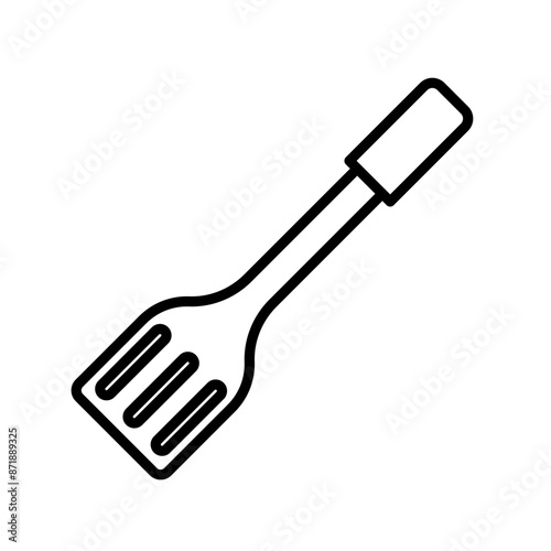 spatula linear logo mark in black and white