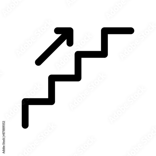 stairs linear logo mark in black and white
