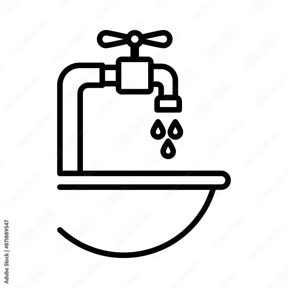 washbasin logo sign vector outline washbasin logo sign vector outline