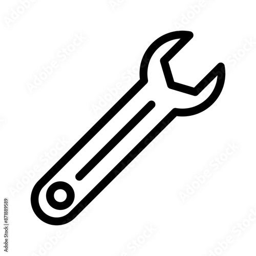 Wrench logo sign vector outline