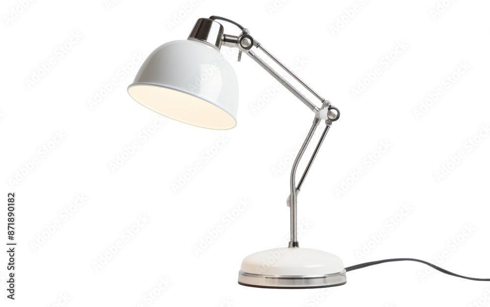Stylish desk lamp with adjustable arm isolated on transparent background Stylish desk lamp with adjustable arm isolated on transparent background