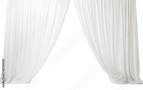 Wallpaper Mural Elegant sheer curtain panel on white background Torontodigital.ca
