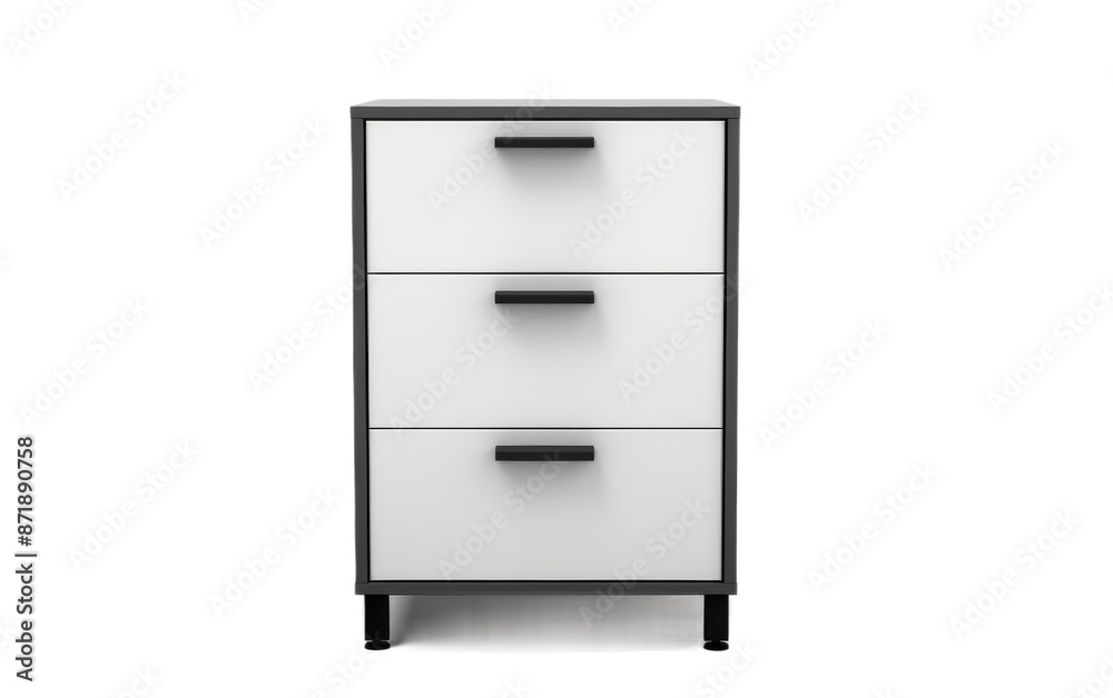 Wooden file cabinet with drawers isolated on transparent background Wooden file cabinet with drawers isolated on transparent background
