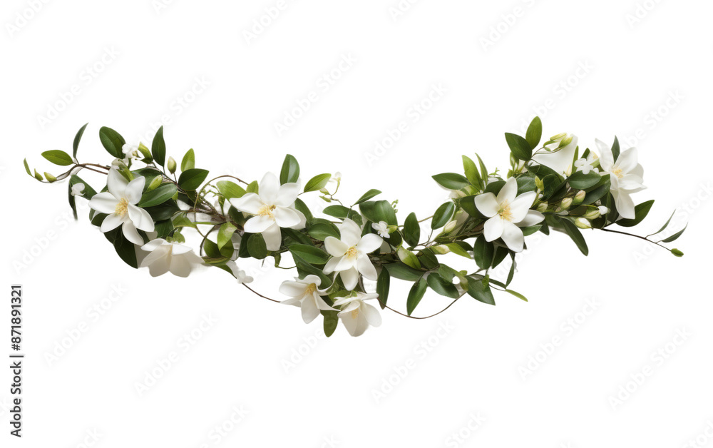Festive Christmas garland isolated on transparent background Festive Christmas garland isolated on transparent background