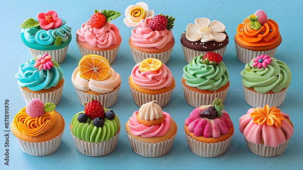 Cupcake and cookie design, Muffin dessert sweet and food theme. Cupcake and cookie design, Muffin dessert sweet and food theme.