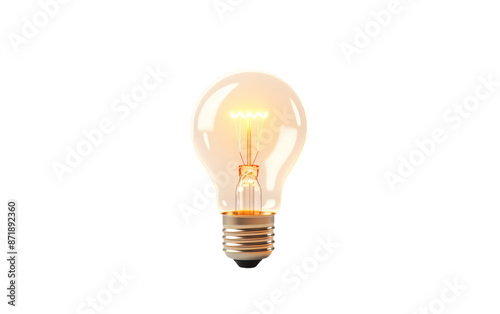 Wallpaper Mural Glowing Light Bulb Isolated on Transparent Background Torontodigital.ca