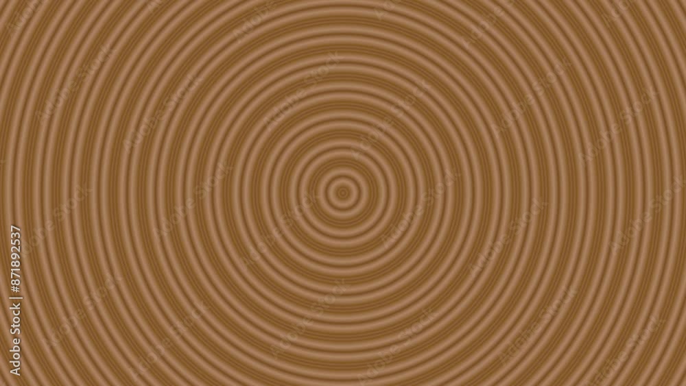 Subtle brown circular concentric pattern with radiating lines creating a calming visual effect, ideal for backgrounds or abstract design elements