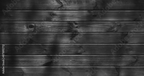 Empty wooden stage in gray, wooden gray dark background.