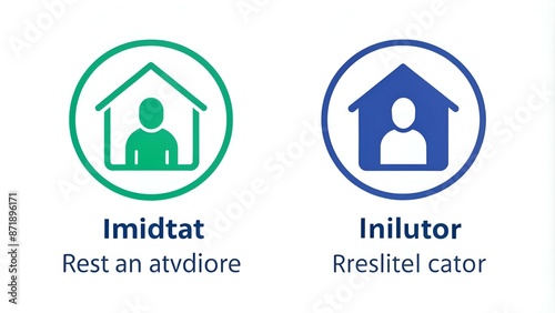 Isolated object of imitator and resident logo. Set of imitator and culture vector icon for stock.