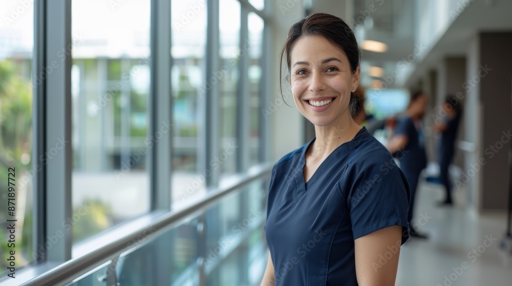 The smiling healthcare worker The smiling healthcare worker