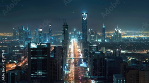 Wallpaper Mural Urban landscape from the heights of skyscrapers at dusk Torontodigital.ca