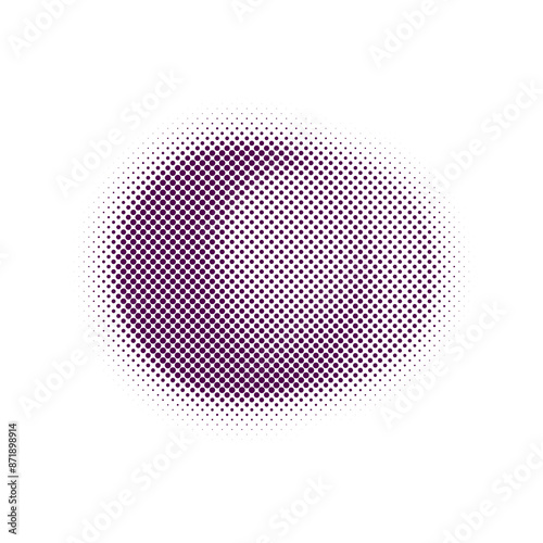 Purple Halftone Circle Pattern.