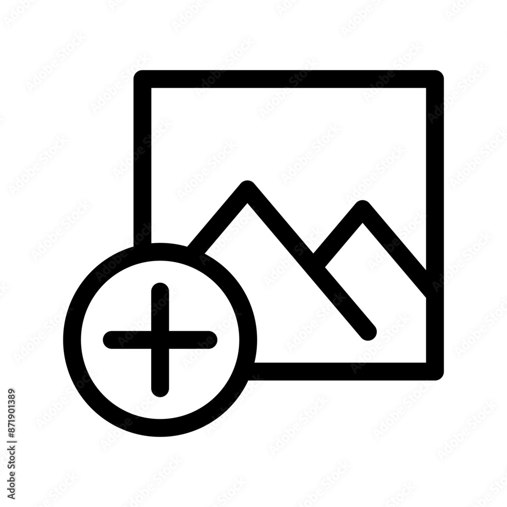 Add Image Icon Vector Symbol Design Illustration Add Image Icon Vector Symbol Design Illustration