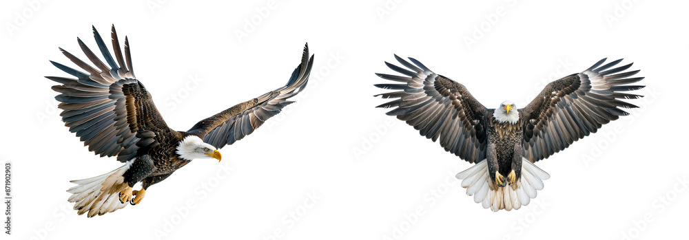 Fototapeta premium eagle bald Isolated on transparent background, PNG
