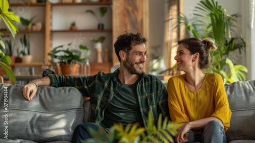 The couple on sofa photo