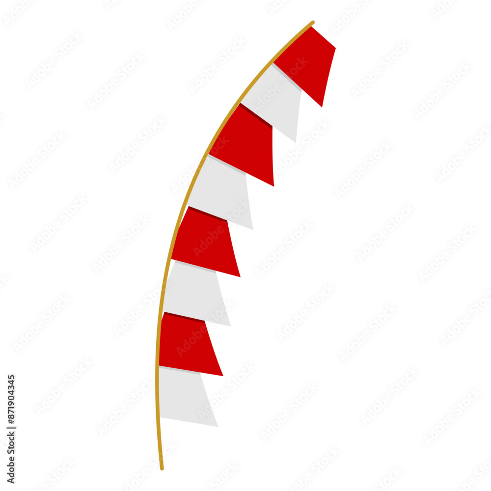 Indonesia Flag Pennant Vector Indonesia Flag Pennant Vector