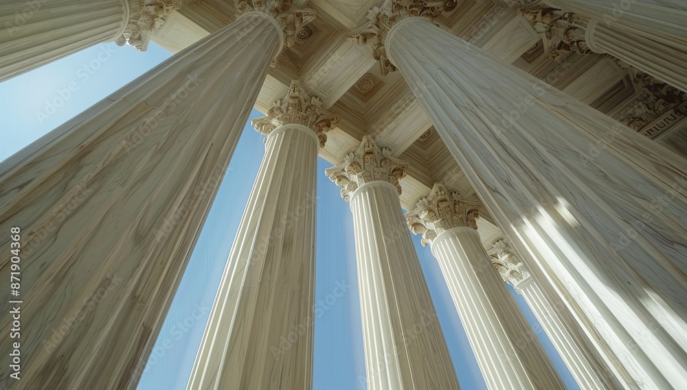 Fototapeta premium Ornate Columns in Historic Building