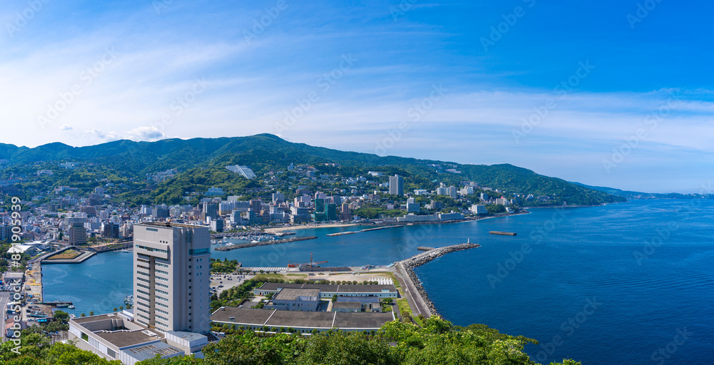 Naklejka premium 熱海のパノラマ風景
