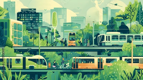 Sustainable Cityscape: Promoting Eco-Friendly Transit Options for a Greener Future