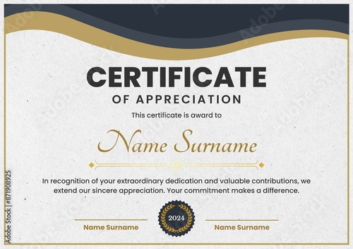 award certificate template design, Certificate of Appreciation template, Certificate of achievement, awards diploma. day 120