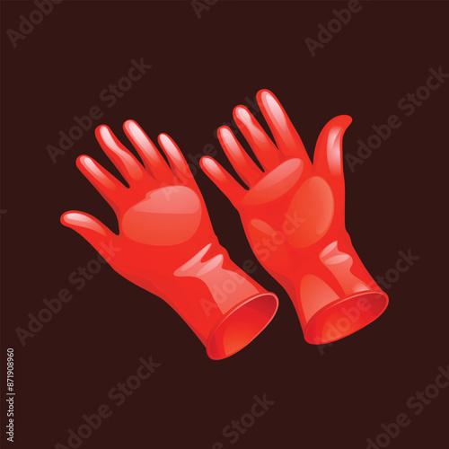 hand with red gloves