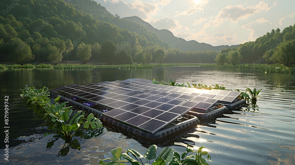 Eco-Friendly Innovation: Floating Solar Farm on Reservoir Harnessing ...