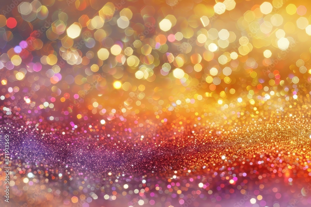 Abstract Holographic Shimmer with Colorful Bokeh and Glittering Lights Abstract Holographic Shimmer with Colorful Bokeh and Glittering Lights