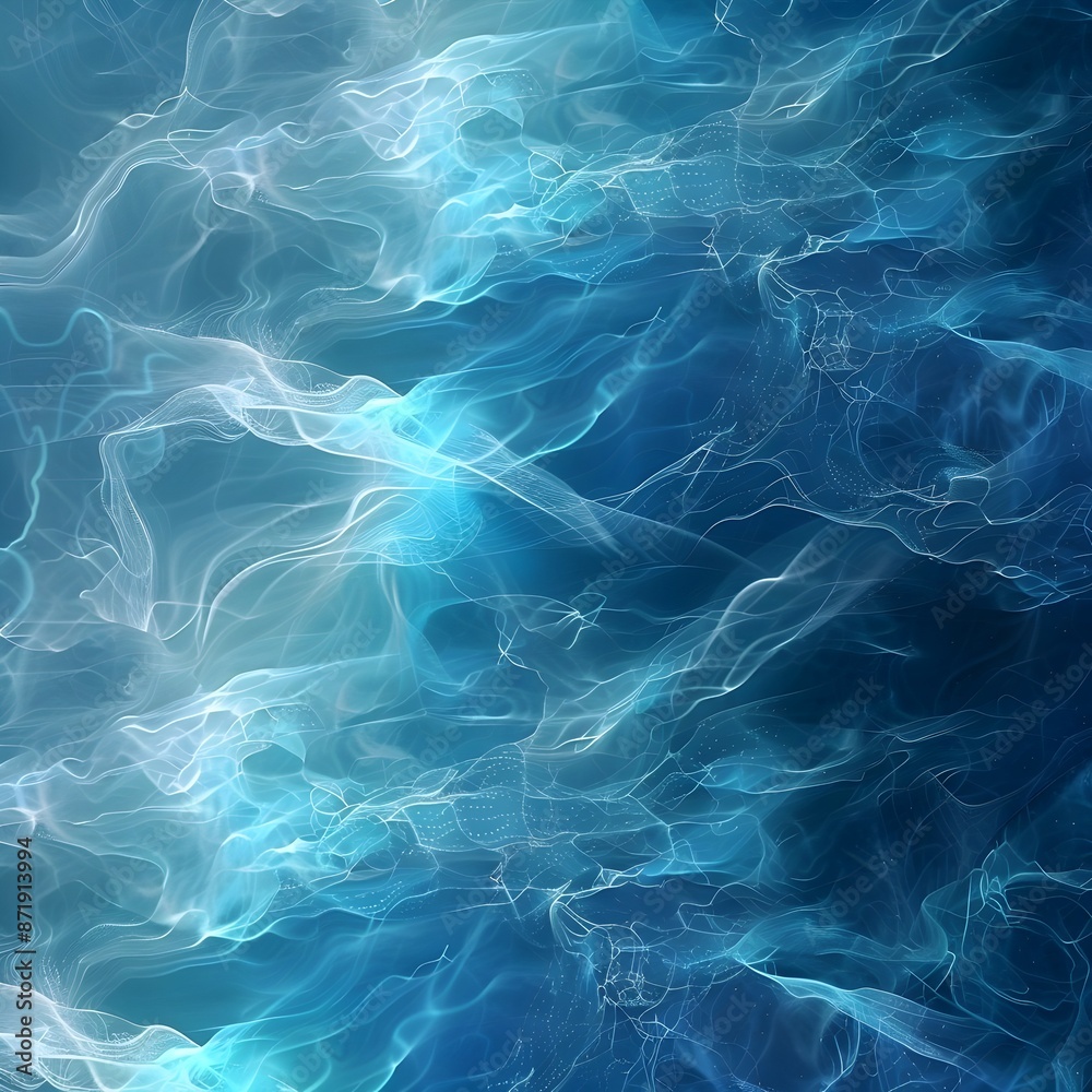 Fototapeta premium Mesmerizing Abstract Digital Wave Textures with Sleek Modern Aqua Background