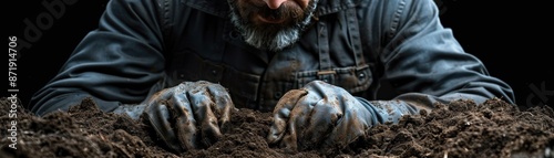 Wallpaper Mural Agronomist calculating unsupervised soil nutrient patterns, Agronomy, Soil Analysis Torontodigital.ca