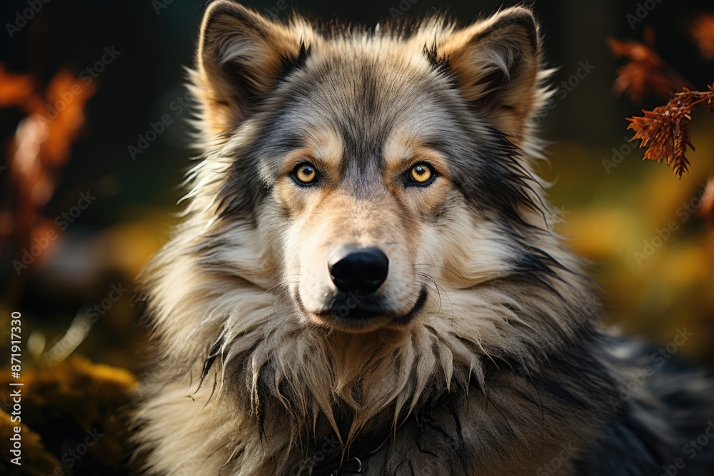 Wild portrait the wolf's life revealed in realistic and expressive details., generative IA Wild portrait the wolf's life revealed in realistic and expressive details., generative IA