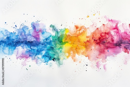 Colorful abstract watercolor splashes 