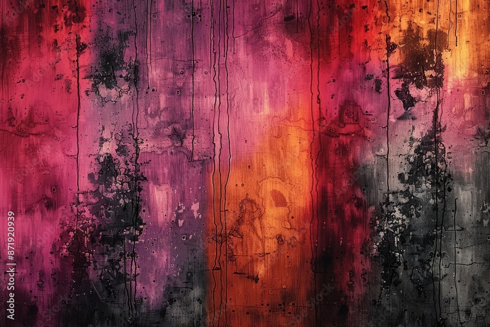Abstract Blurred Background with Grainy Texture in Vibrant Shades of Red, Pink and Orange Abstract Blurred Background with Grainy Texture in Vibrant Shades of Red, Pink and Orange