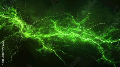 stream of green lightning strikes, half vintage comic book pattern