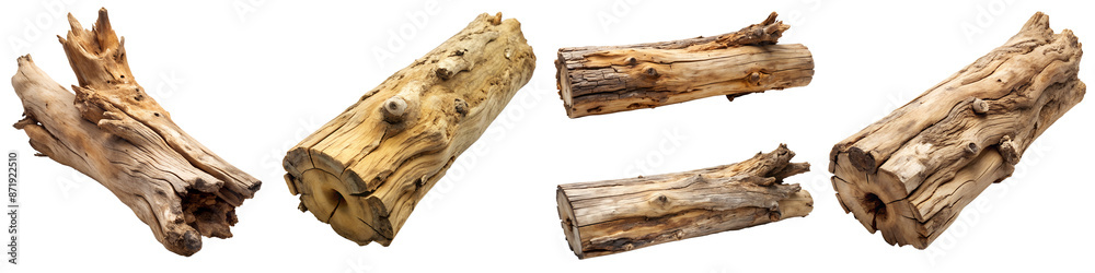 Drift wood log isolated on transparent background PNG file Drift wood log isolated on transparent background PNG file