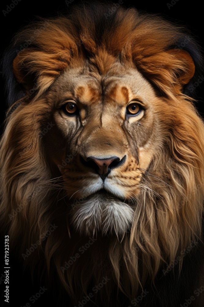 Fototapeta premium Focus lions revealing family essence with stunning realism, generative IA