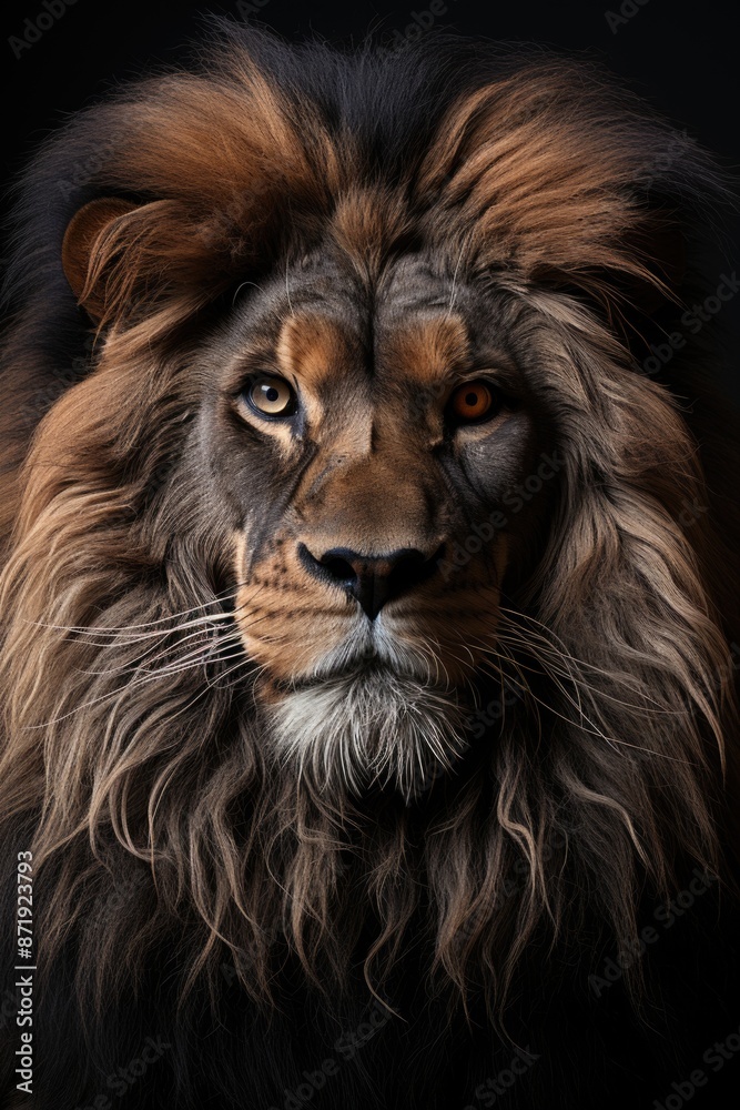 Naklejka premium Focus lions revealing family essence with stunning realism, generative IA