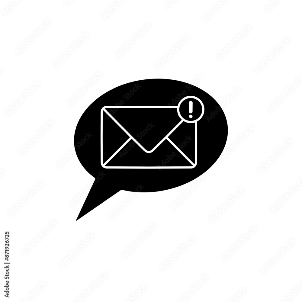 letter envelope on white bubble. Email notifications with Message bookmarks. Message delivery, Vector illustration in flat style. letter envelope on white bubble. Email notifications with Message bookmarks. Message delivery, Vector illustration in flat style.