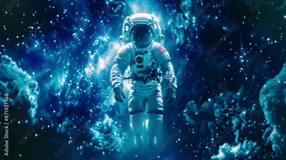 A lone astronaut drifting through empty space the breathtaking scene captured techniques A 3D cartoon figure dressed like an astronaut and floating weightlessly in space A lone astronaut drifting through empty space the breathtaking scene captured techniques A 3D cartoon figure dressed like an astronaut and floating weightlessly in space