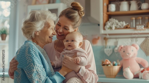 The family with three generations photo